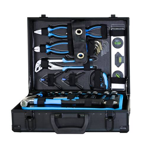 Left. LOVMOR - Combined Maintenance Tool Suitcase 247 pieces of Basic Home Maintenance Tool Set General Machinery Tool Set.