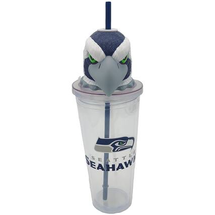 Front. Pegasus - Seattle Seahawks Mascot Lid 24oz. Sipper Cup - Multicolor.
