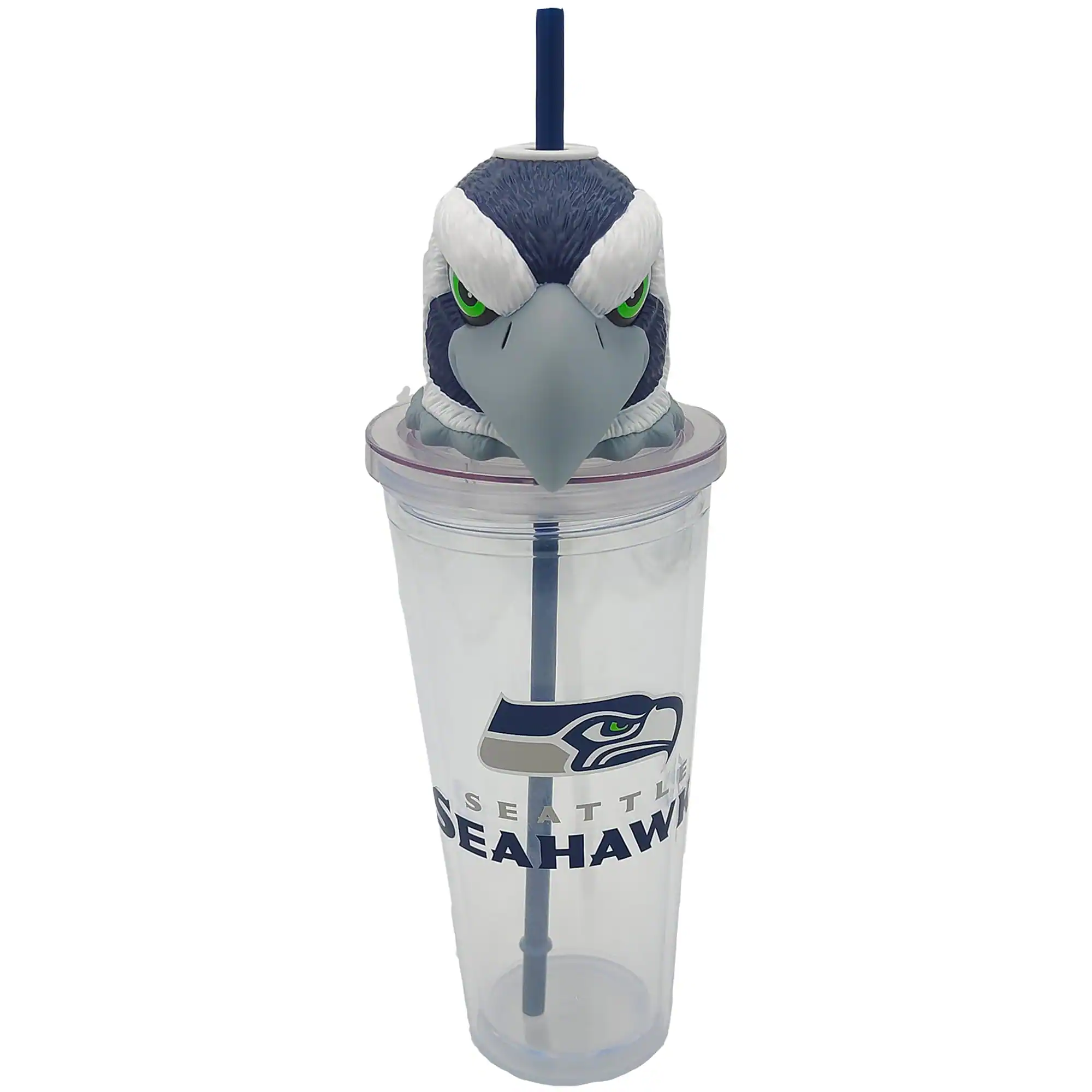 Front. Pegasus - Seattle Seahawks Mascot Lid 24oz. Sipper Cup - Multicolor.