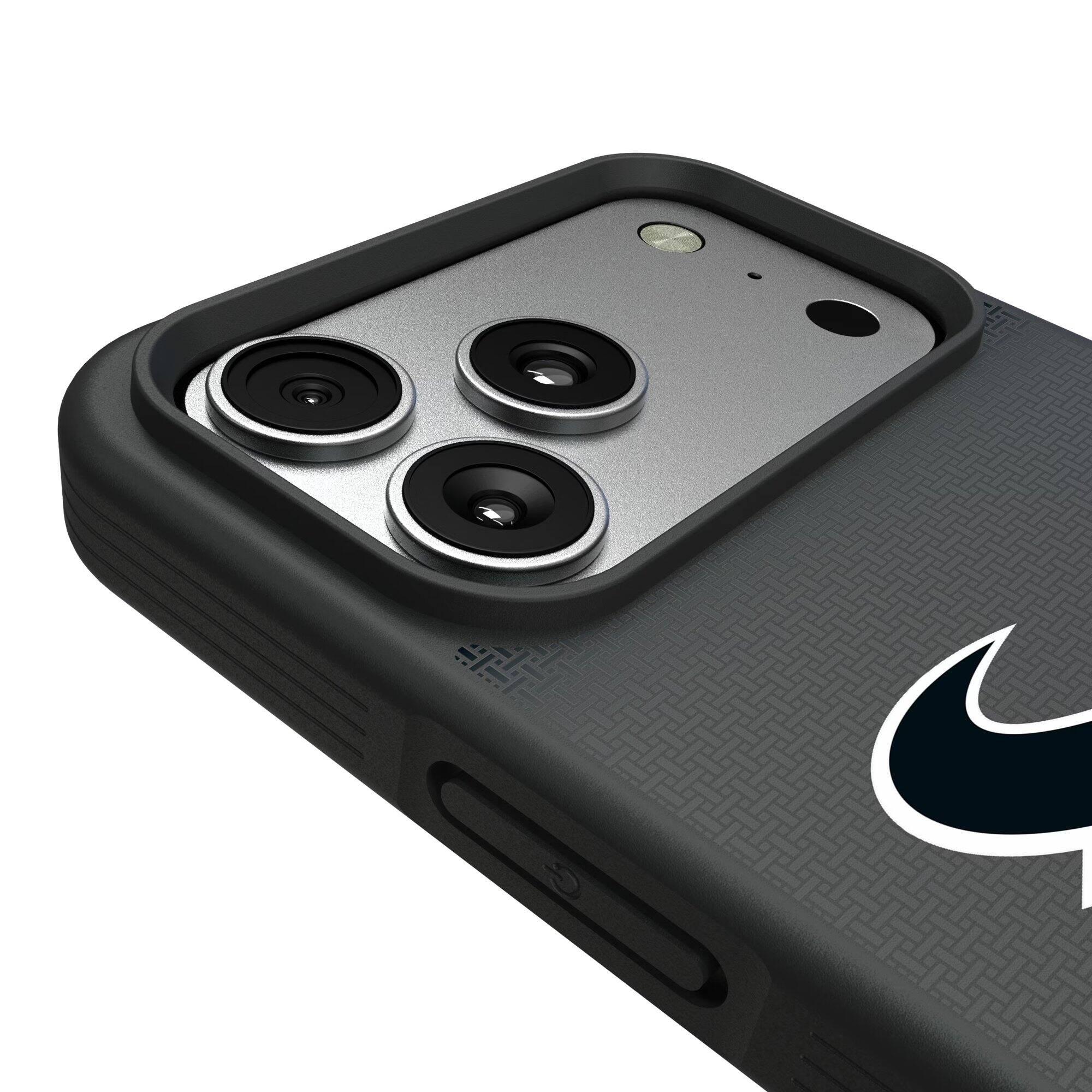Alt View 2. Keyscaper - Linen Logo iPhone Bump Case - 14 Pro Max - Black.