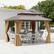 Alt View 1. Costway - Costway 12 X 10 FT Hardtop Gazebo with Netting Heavy-Duty Double-Roof Galvanized Metal Top - Coffee.