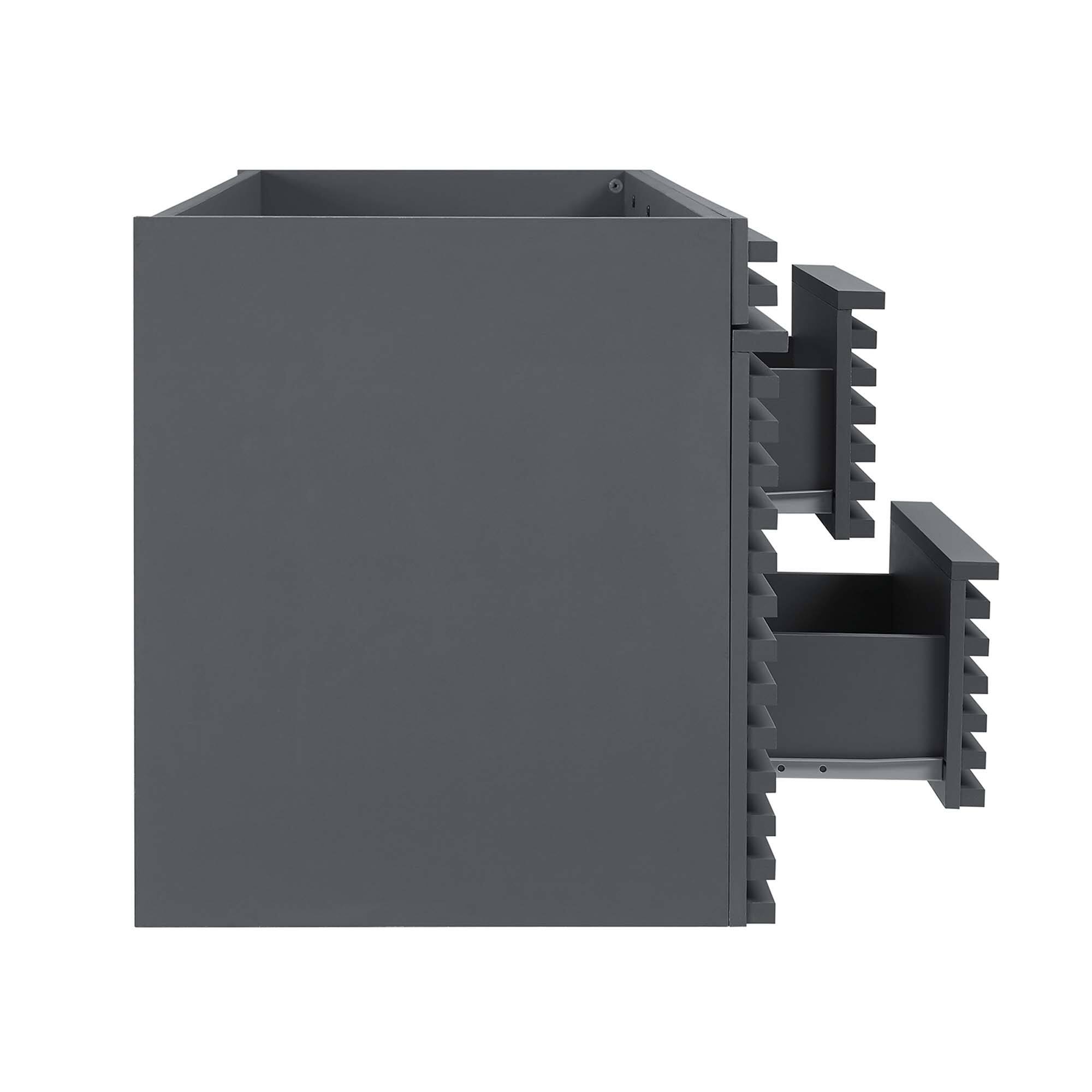 Alt View 2. Modway - Render 48" Wall-Mount Bathroom Cabinet Basin Not Included by Modway - Gray.