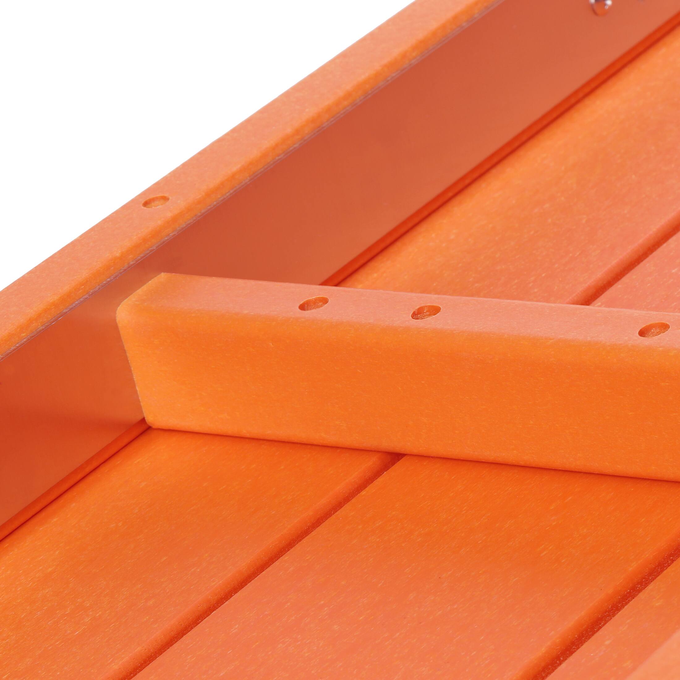 Alt View 6. WestinTrends - WestinTrends Malibu 55" Outdoor Patio HDPE Adirondack 2-Tier Shelf Console Table - Orange.