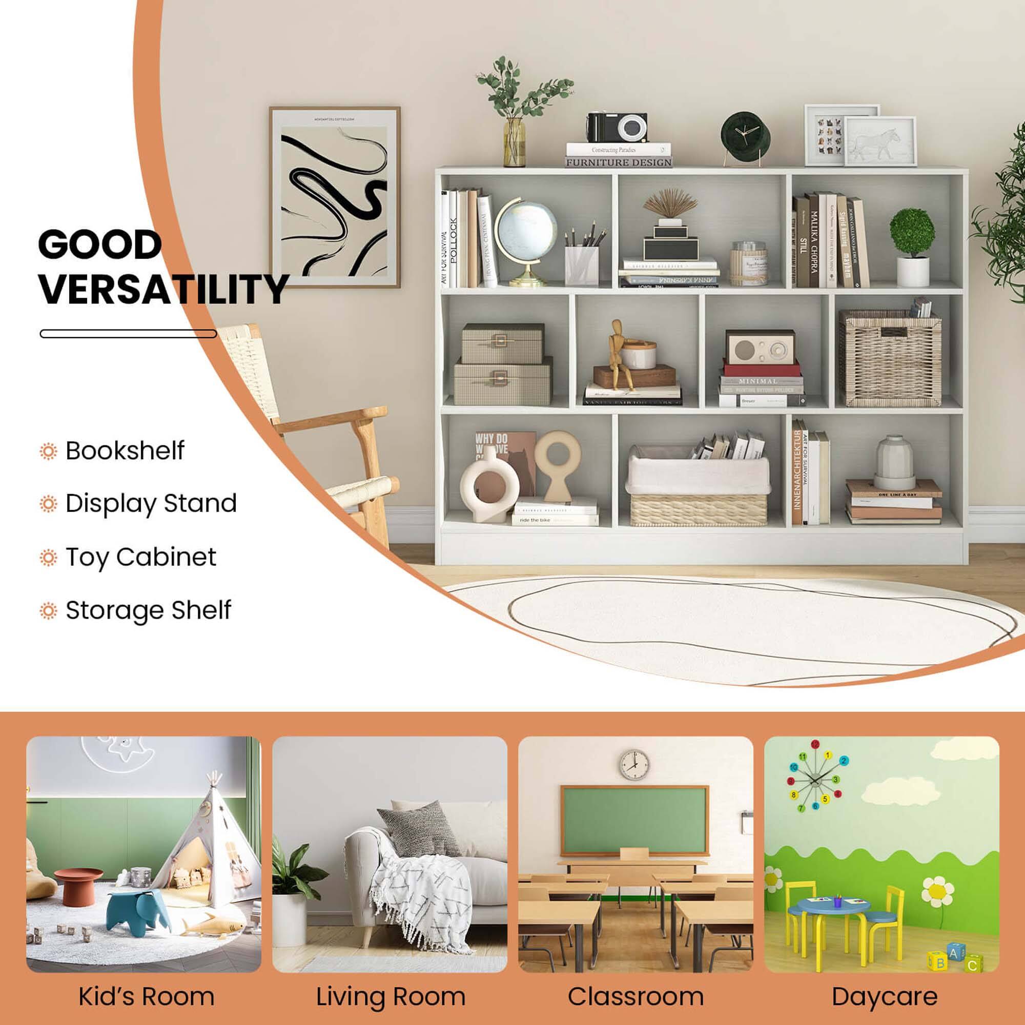 GOOD VERSATILITY ! POLLOCK LOVES - - . FURNITURE DESIGN I - I MAKE MINE CLEARER Bookshelf Display Stand Toy Cabinet WHY DE . E INNUNANCHITEKIU | INNEN Storage Shelf Kid's Room Living Room Classroom Daycare