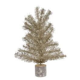 BreeBe - Glistening Platinum Pine Tree - 19" - Silver