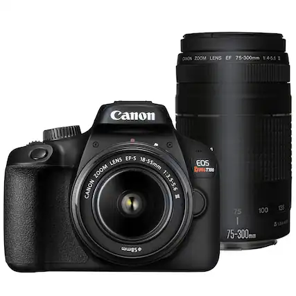 CANON ZOOM LENS EF 75-300mm 1:4-5.6 II
Canon EF-S LENS 18-55mm ZOOM CANON 1:3.5-5.6 III
58mm
EOS REBEL T100
75-300mm
135
15m4