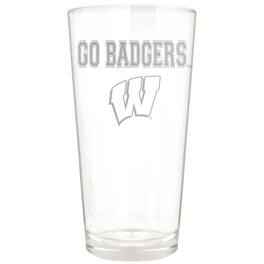 Great American Products - Wisconsin Badgers Etched 16oz. Rally Cry Pint Glass - Multicolor
