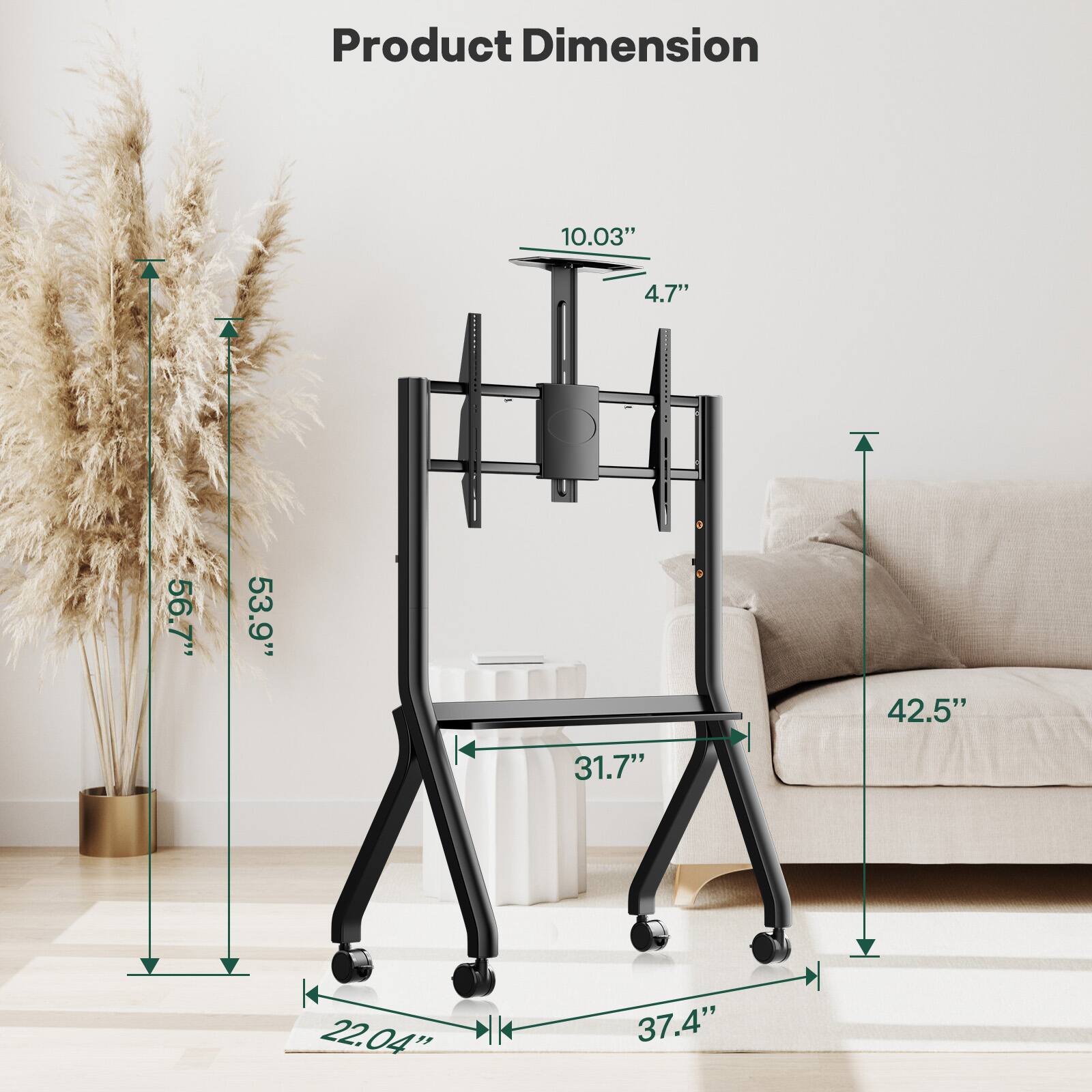 Product Dimension  
10.03" 4.7" 56.7" 53.9" 42.5" 31.7" 22.04" 37.4"