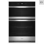 Whirlpool - 30" Built-In Electric Convection Double Wall Combination with Microwave and WiFi - Stainless Steel