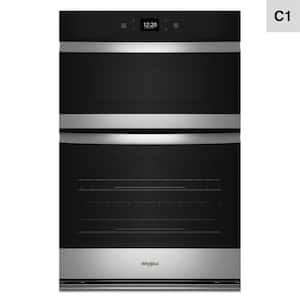 Whirlpool - 30" Built-In Electric Convection Combination Wall Oven with Microwave and WiFi - Stainless Steel