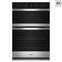 Whirlpool - 30" Built-In Electric Convection Double Wall Combination with Microwave and WiFi - Stainless Steel