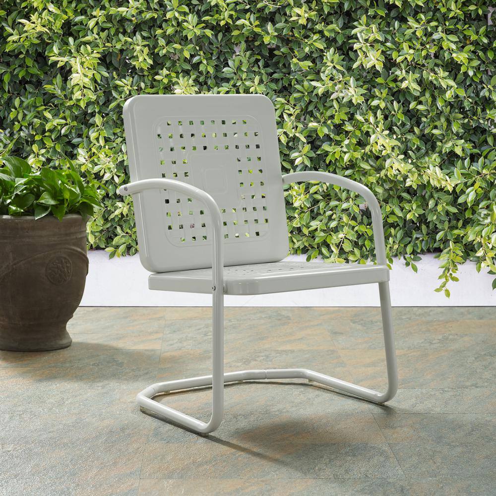 Alt View 6. Crosley Furniture - Bates 2Pc Retro Outdoor Chair Set - 2 Armchairs - White Gloss.