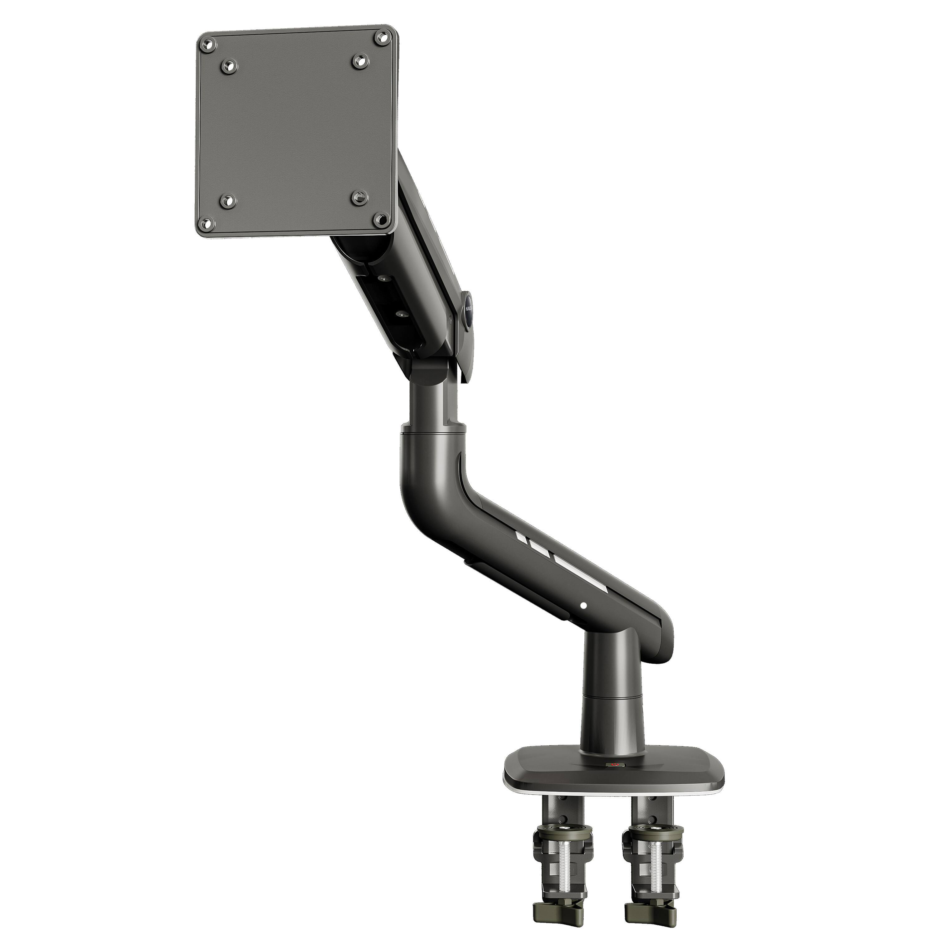 Alt View 1. HUANUO - Single Monitor Desk Mount with Mechanical Spring Arm, Integrated LED Light, & Supports up to a 57” Monitor - Black.