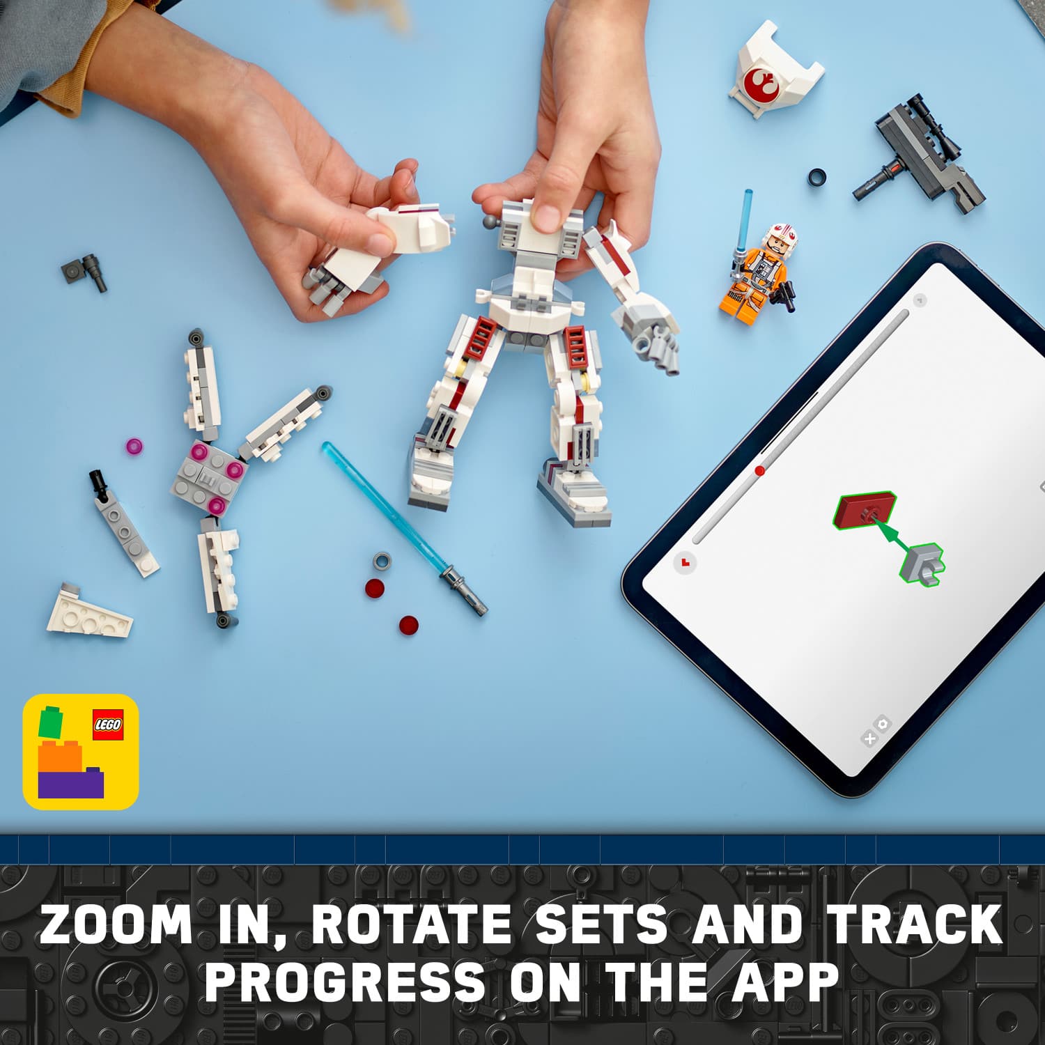 LEGO Zoom In, Rotate Sets and Track Progress on the App