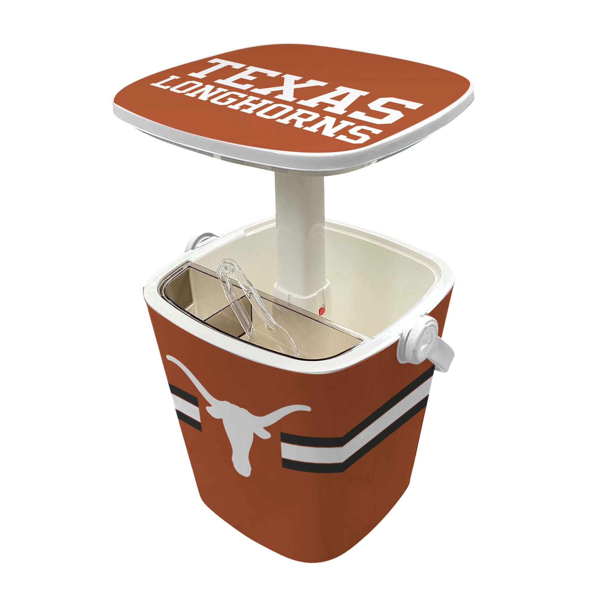 Alt View 1. Indigo Falls - Texas Longhorns 16-Quart Mini Cool Bar Cooler - White.