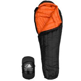 Hyke & Byke - Eolus 30 F Hiking & Backpacking Sleeping Bag - Black/Tangerine 87in B07BYB9QQ1 - Black/Clementine