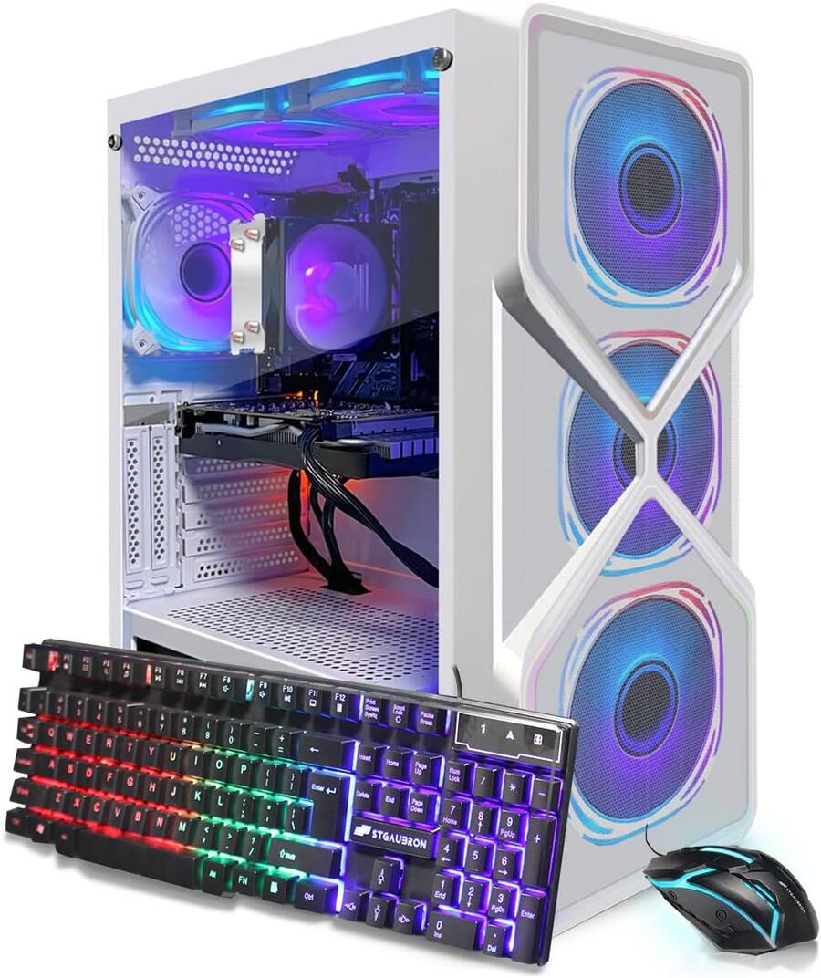 STGAubron Gaming PC Computer Desktop,AMD Ryzen 5 5500 up to