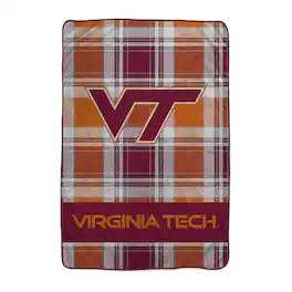 Pegasus - Virginia Tech Hokies 66" x 95" Oversized Plaid FAN-mily Ultra Cozy Blanket - Multicolor