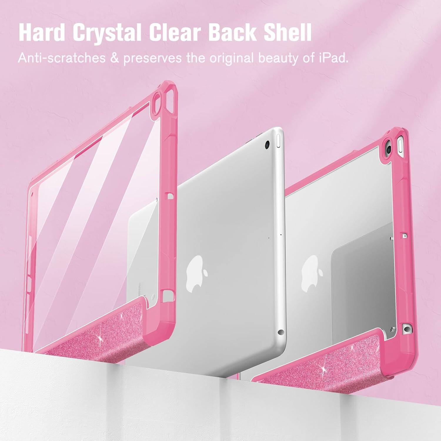 Hard Crystal Clear Back Shell  
Anti-scratches & preserves the original beauty of iPad.