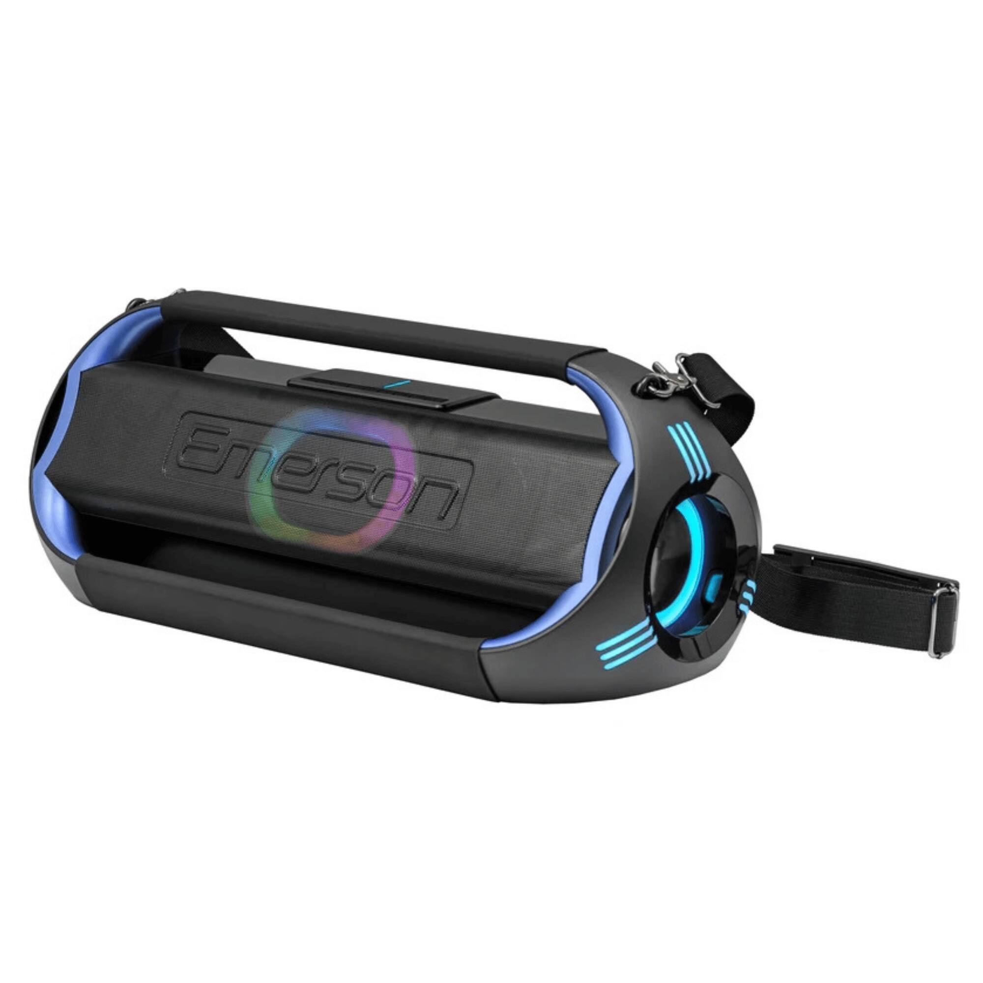 Angle. Emerson - Emerson Triad Grip XL Portable Bluetooth® LED Party Speaker - Black.