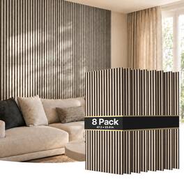 VEVOR - Wood Wall Panels, 47.2 x 23.6 inches, Acoustic Slat Panels, Sound Absorbing for Living Rooms, Bedrooms, Offices - Walnut