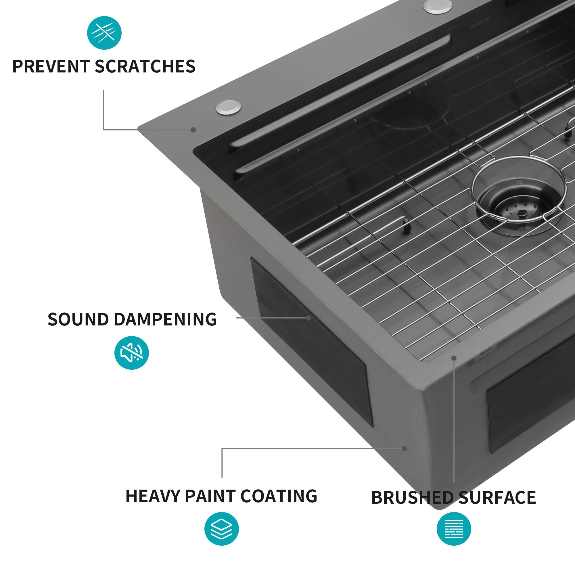 - PREVENT SCRATCHES
- SOUND DAMPENING
- HEAVY PAINT COATING
- BRUSHED SURFACE