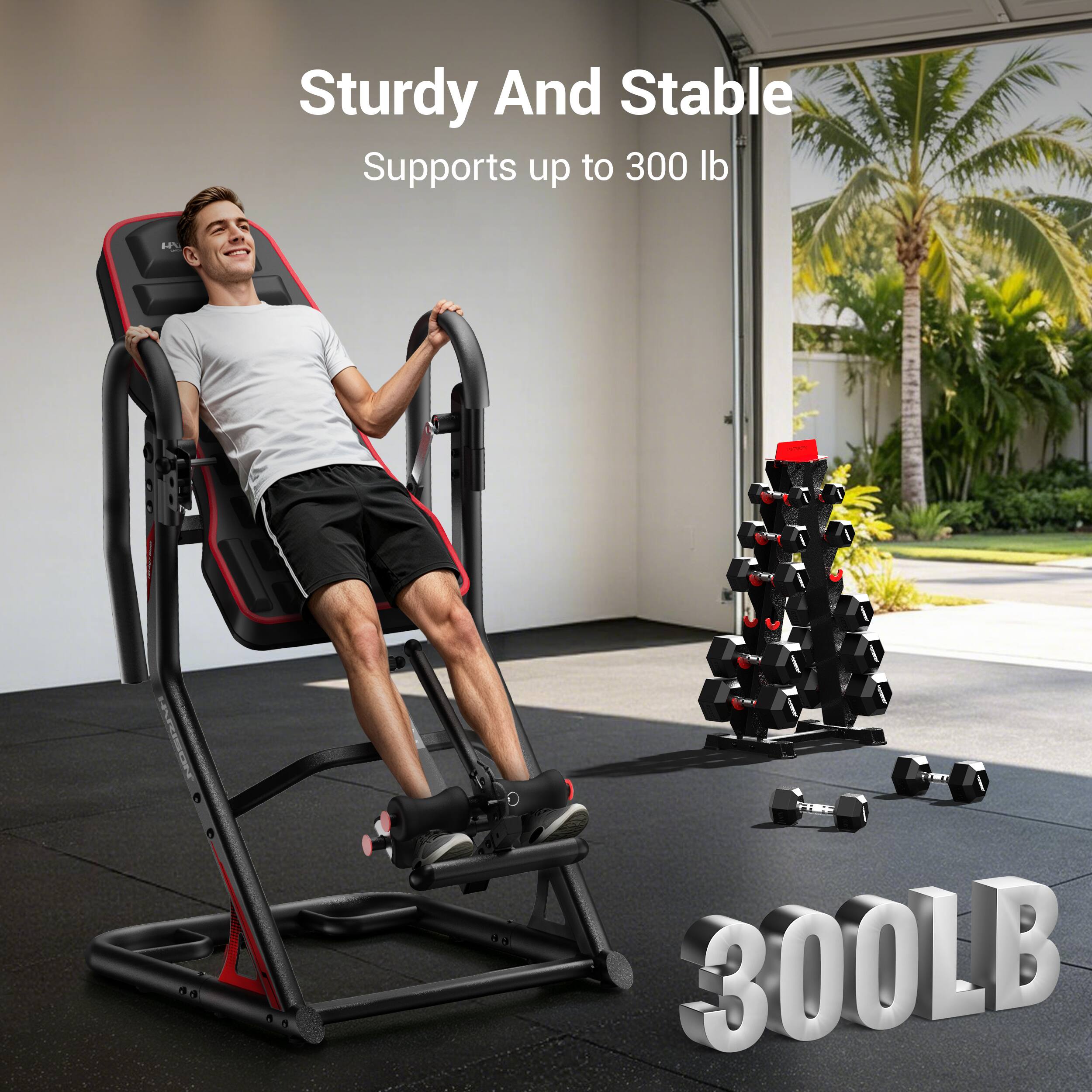 Sturdy And Stable  
Supports up to 300 lb