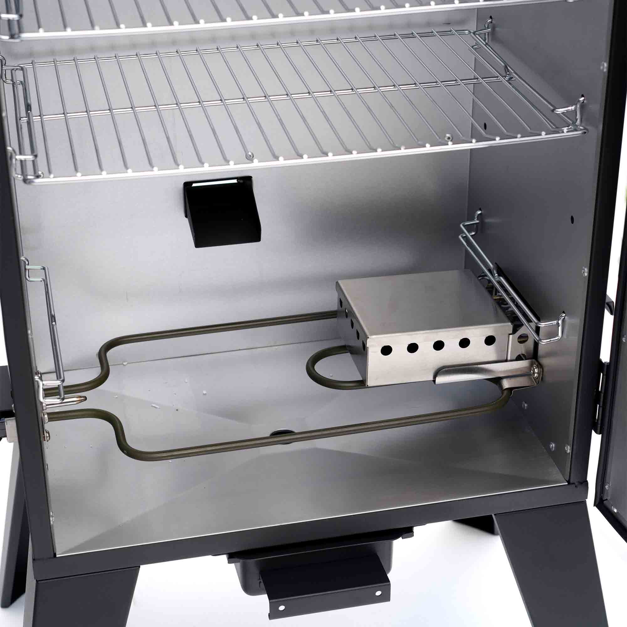 Alt View 8. Grill Boss - Grill Boss 1500 Watt Electric Vertical Smoker with 531 Sq In Cooking Area, Black - Black.