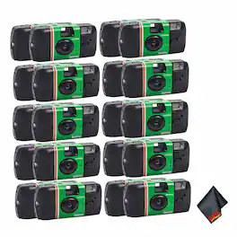 Fujifilm - 10xFUJIFILM QuickSnap Flash 400 Disposable Camera (27 Exposures, 2-Pack), Bundle