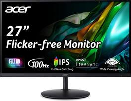 Acer - Refurbished Excellent - SH2 SH272 EBMIHUX 27" IPS Monitor 100Hz 1920x1080 Full HD 1ms Response Time - Black