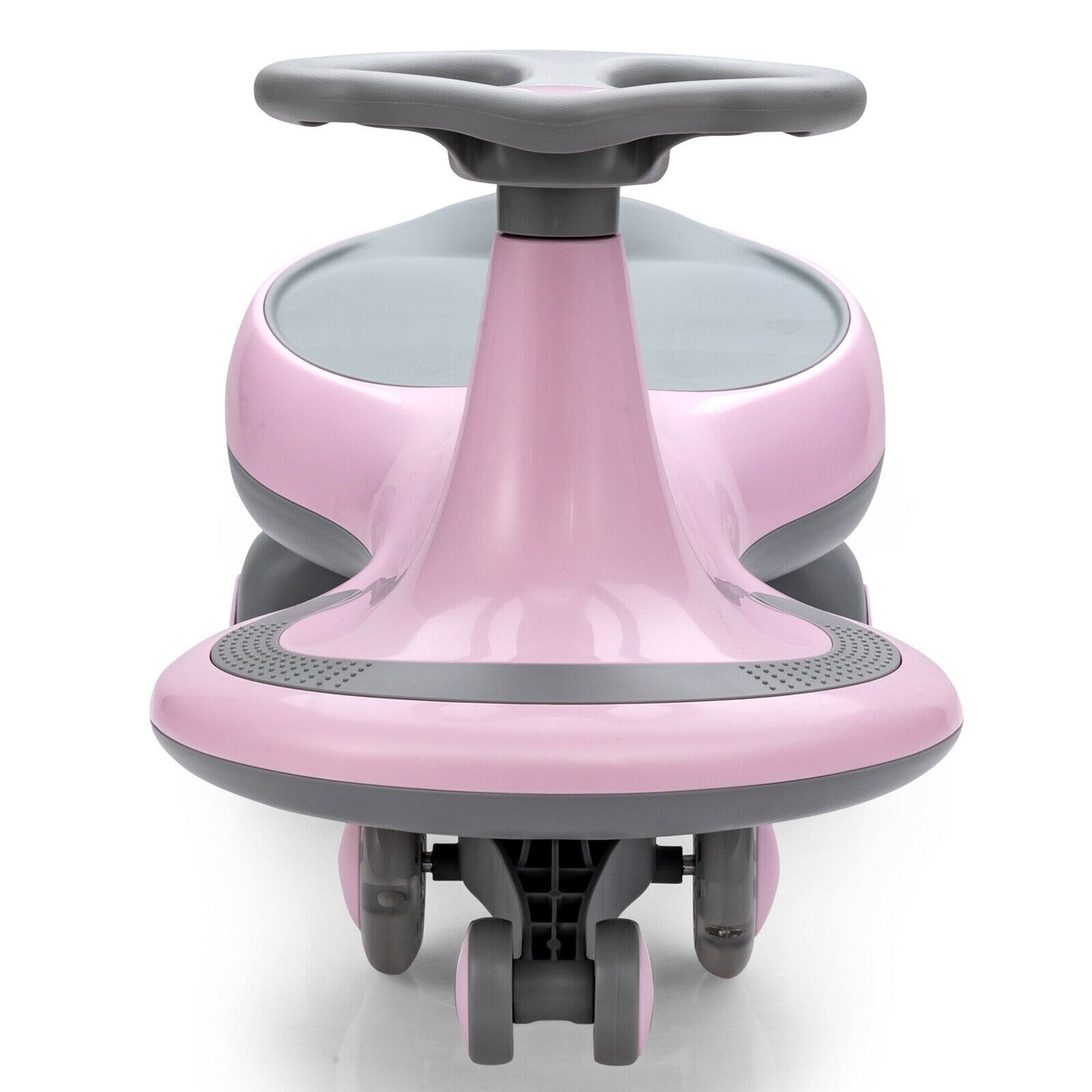 Alt View 9. Gymax - Gymax Wiggle Car Ride-on Toy w/ Flashing Wheels for Kids Pink - Pink.