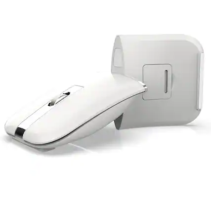 Front. HM 1810 - Foldable Travel Mouse Portable 4g Arc Mice Multi-device ° Rotating Rechargeable Flat For Desktop Pc Laptops - Default.