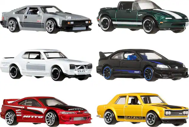Sure, here is the corrected text from the image:
1. TOYO TIRES
2. NITTO
3. RAYS
4. DATSUN