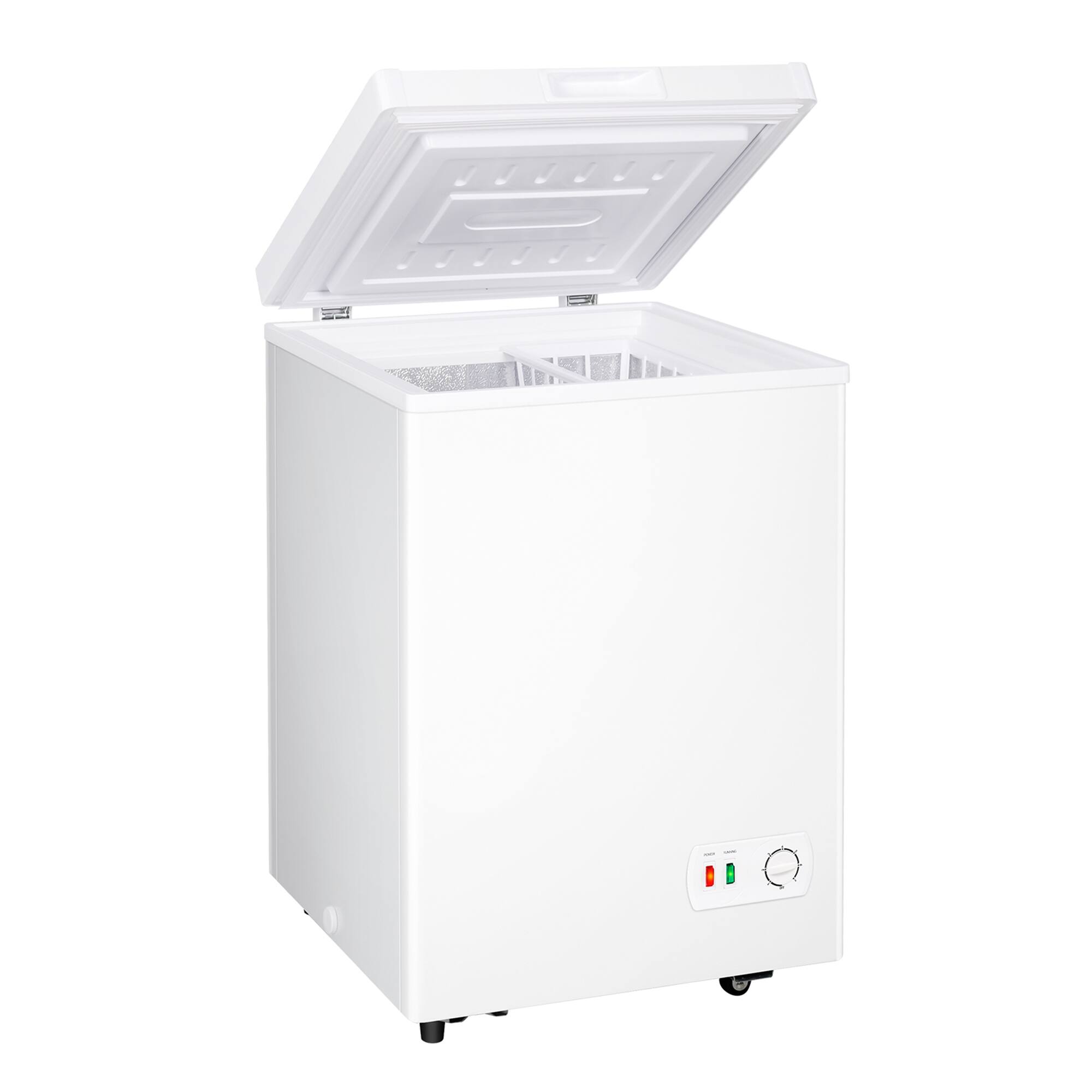 Alt View 1. Vaczon - 4.2 Cubic Feet Chest Freezer, Small Deep Freezer with Mechanical Temperature Control,Ideal for Kitchen, Dorm, or Garage - White.