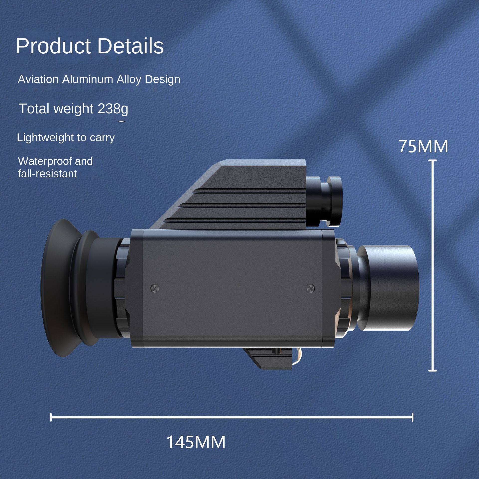 Product Details  
Aviation Aluminum Alloy Design  
Total weight 238g  
Lightweight to carry  
Waterproof and fall-resistant  

75MM  
145MM