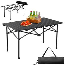 Winado - 47in Portable Folding Camping Table, Ultralight Collapsible Table for Outdoor Travel Hiking Table Backyard BBQ Party - Black
