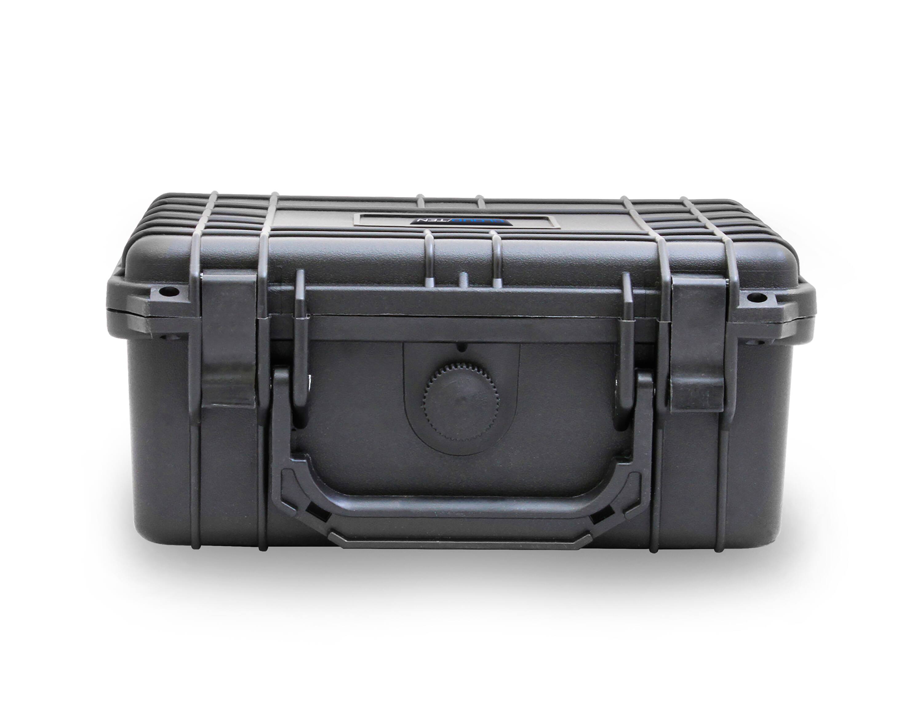Alt View 3. CASEMATIX - 9" Waterproof Hard Case w/ Customizable Foam – Rugged Travel Storage for Electronics, Tools, Accessories & Collectibles.