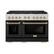 Front. ZLINE - 48 in. Wide 8 Burner Autograph Paramount Double Oven Dual Fuel Range with Black and Bronze Accents (SDRZ-BLM-48-CB) - Black.