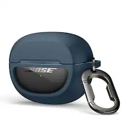 SURITCH - Headphone Case for Bose Ultra Open Earbuds(2024) Wireless Ear Earbuds, Shockproof Protective Cover with Carabiner - Blue