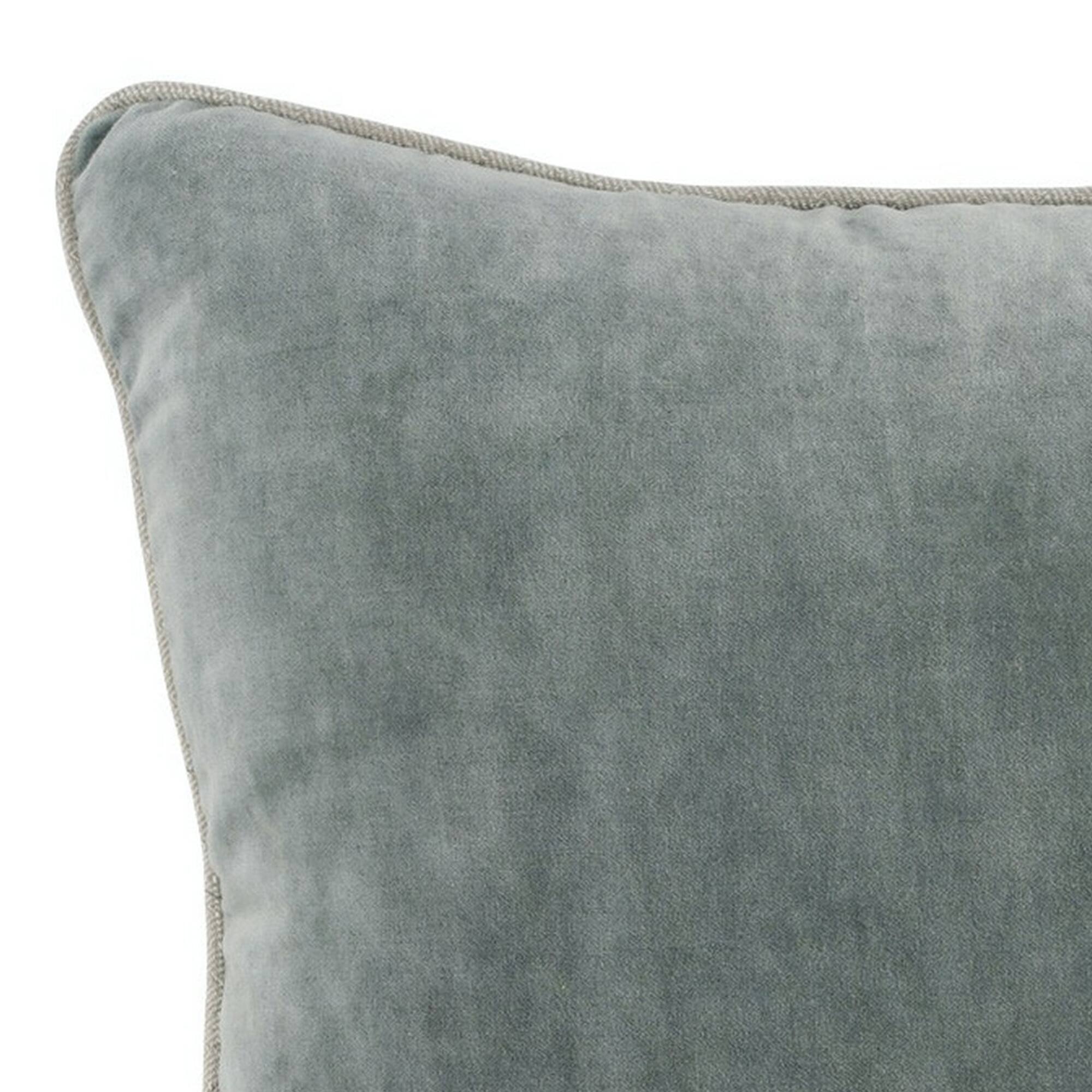 Angle. Manhattan Lane - Square Throw Pillow with Cotton Cover - Green.