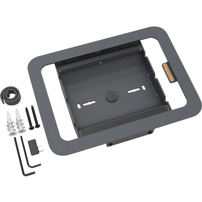 Front. Heckler Design - Heckler Design Wall Mount for iPad mini (6th Generation), Gang Box, Mounting Box, Power Adapter, Network Adapter - Black - Black Gray.