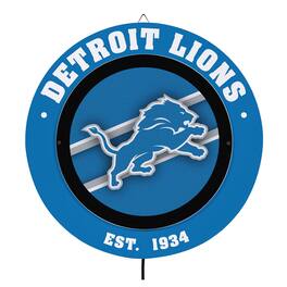 Evergreen Enterprises - Detroit Lions 15" LED Round Metal Lit Wall Sign - Multicolor
