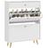Front. Homcom - Narrow Shoe Cabinet with 2 Flip Drawers, Wave-Like Panels & Adjustable Shelves for 12 Pairs - White.