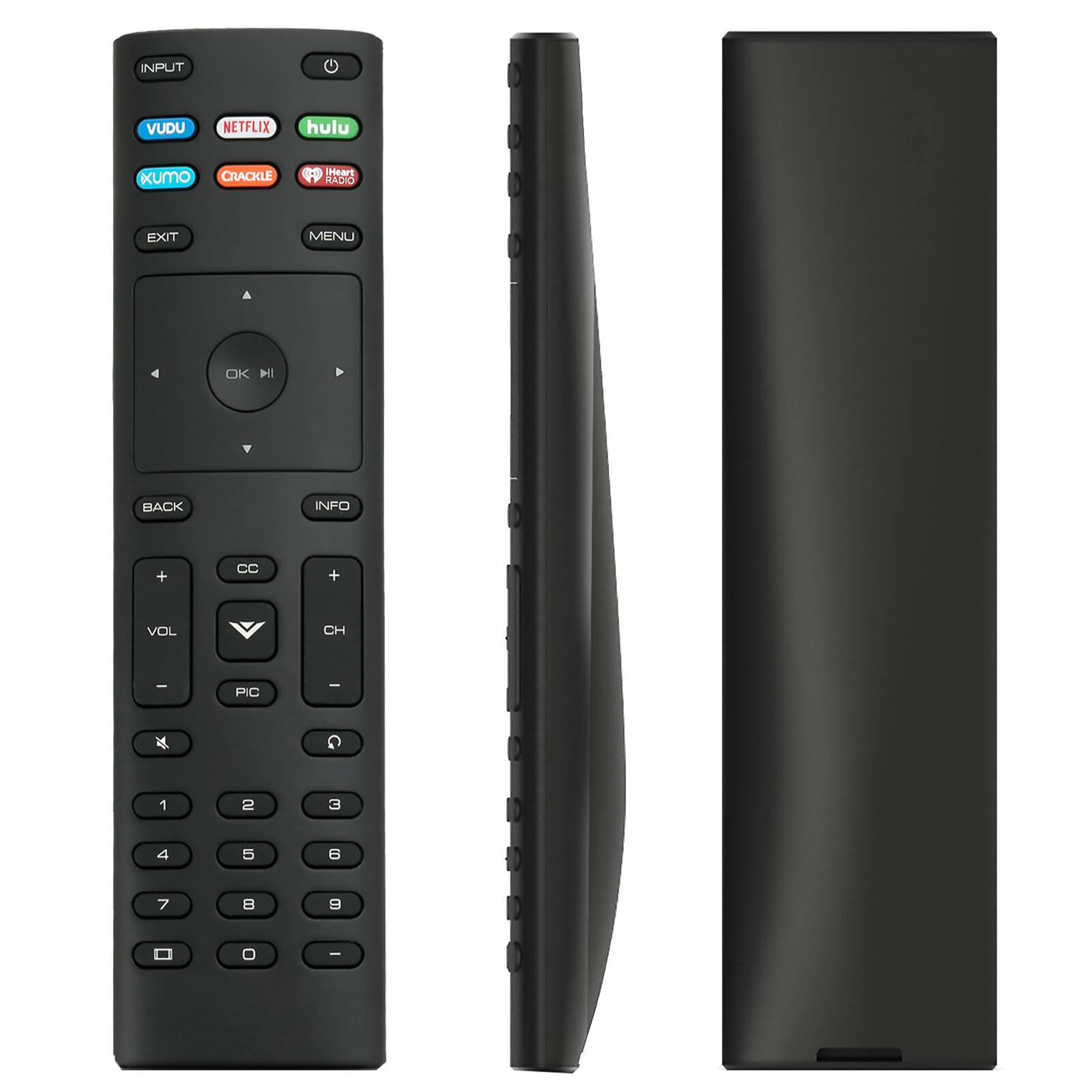 INPUT VUDU NETFLIX hulu KUmo CRACKLE Mear RADIO EXIT MENU OK H BACK INFO + CC + VOL CH I PIC I 2 G 0 1 2 3 4 5 6 7 8 9 O -