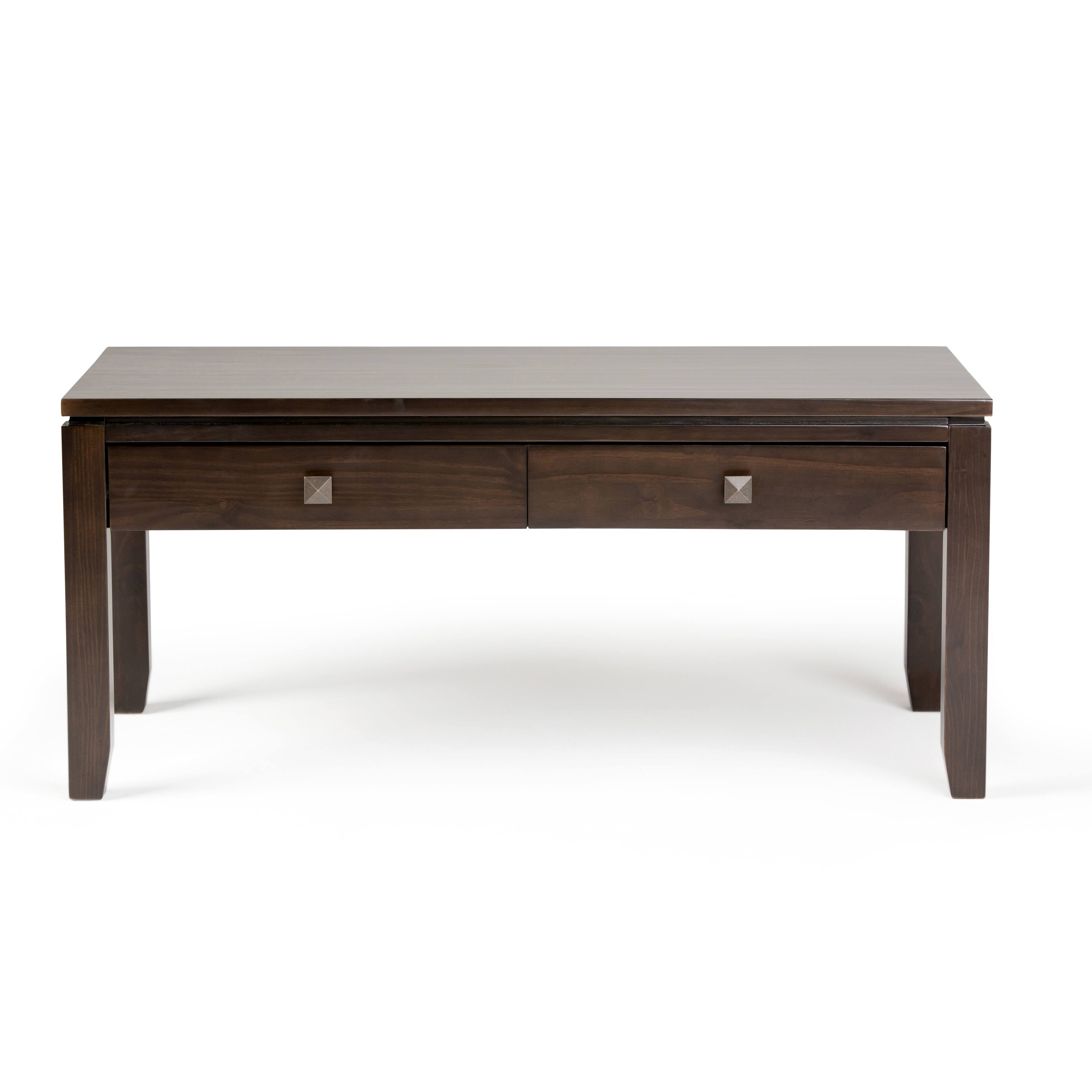 Left. Simpli Home - Cosmopolitan Coffee Table - Mahogany Brown.