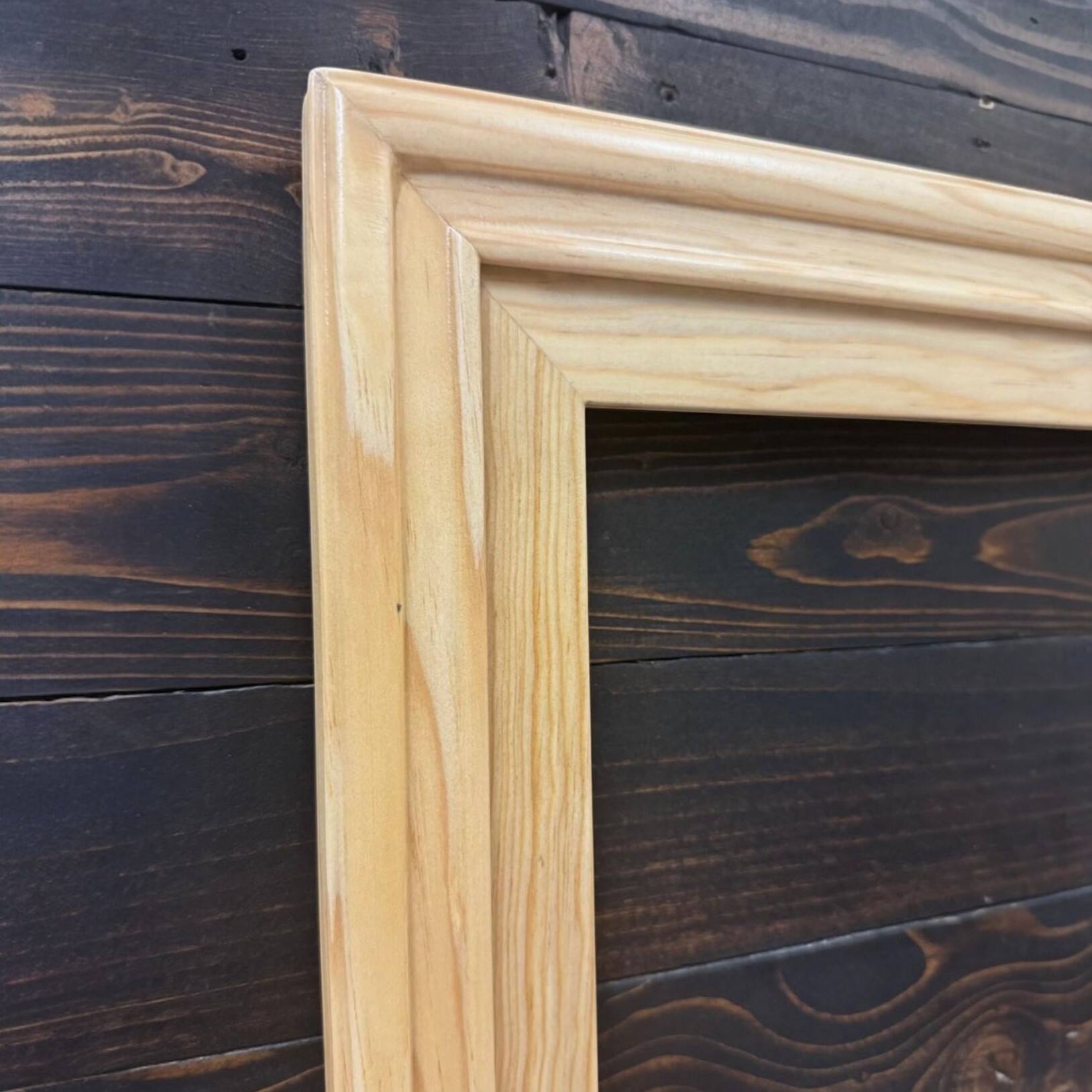 Alt View 1. LAREDO FRAME FACTORY - 75 inch Hisense Canvas TV Frame, Canvas TV by Hisense - NATURAL WOOD.