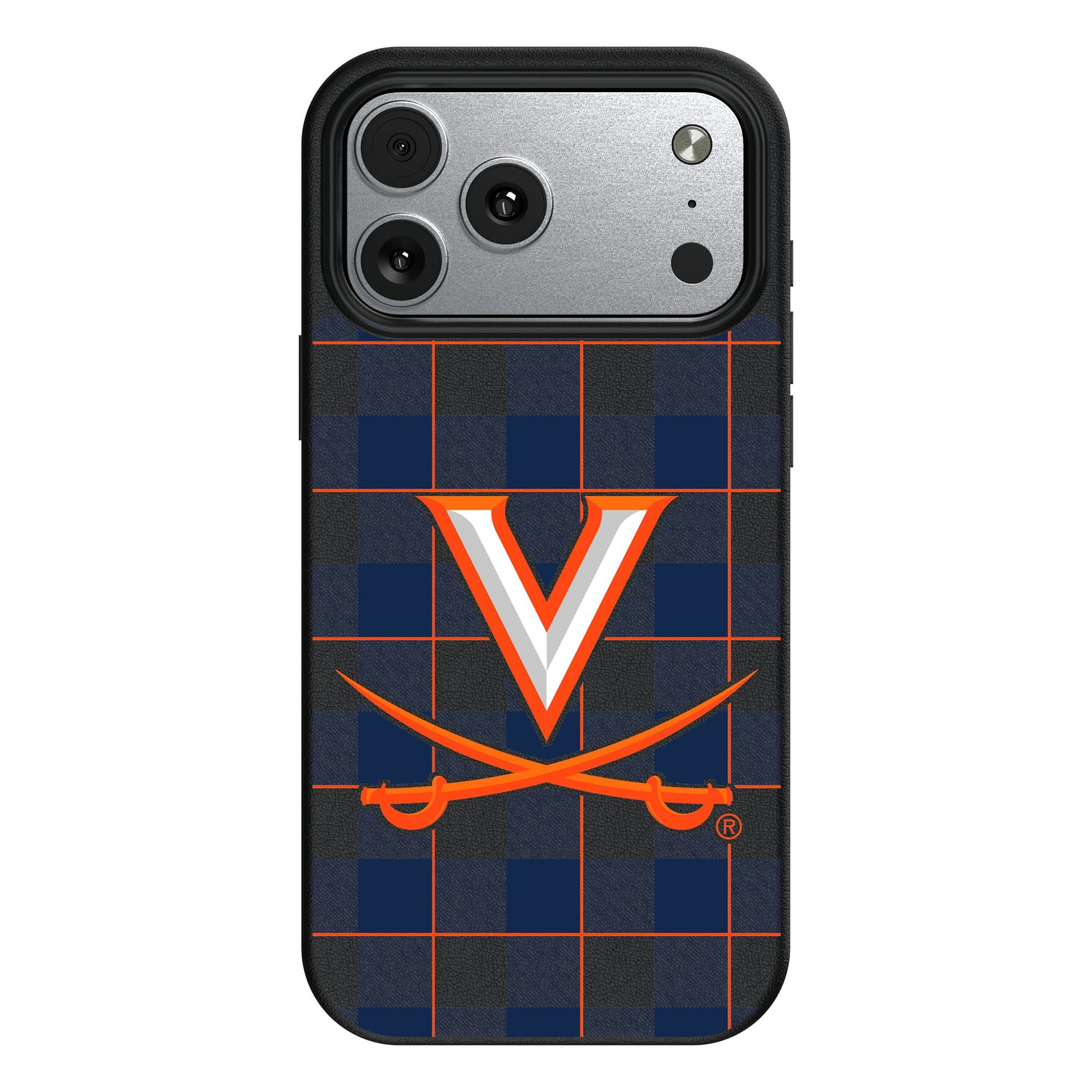 Keyscaper - NCAA - Virginia Cavaliers Plaid Magnetic Bump iPhone Case - 17 - Black price history on PriceWatchPro