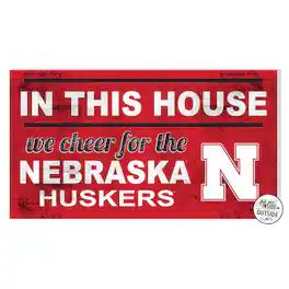 Jardine - Nebraska Huskers 11'' x 20'' Indoor/Outdoor In This House Sign - Red
