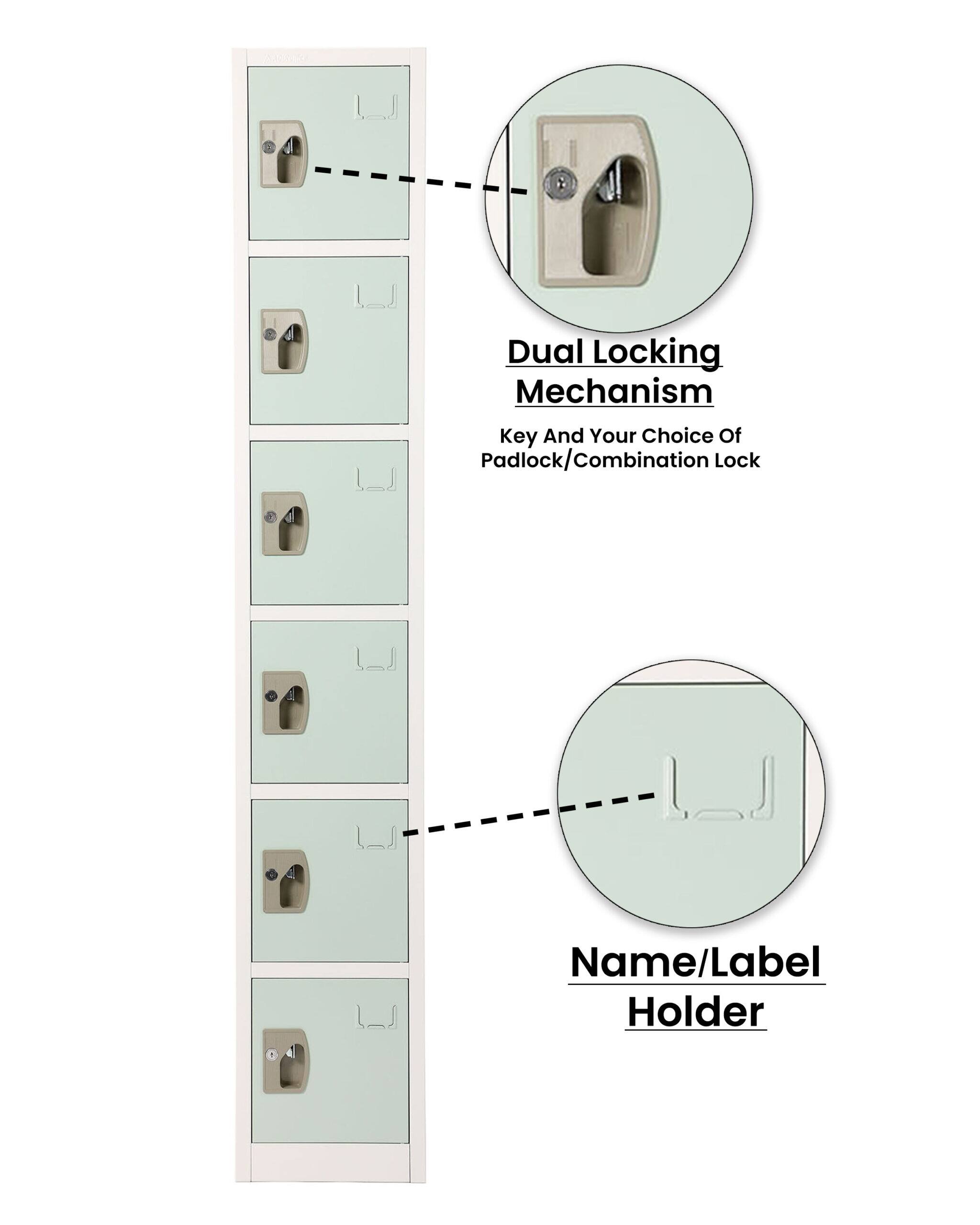 Dual Locking Mechanism Key And Your Choice Of Padlock/Combination Lock

Name/Label Holder