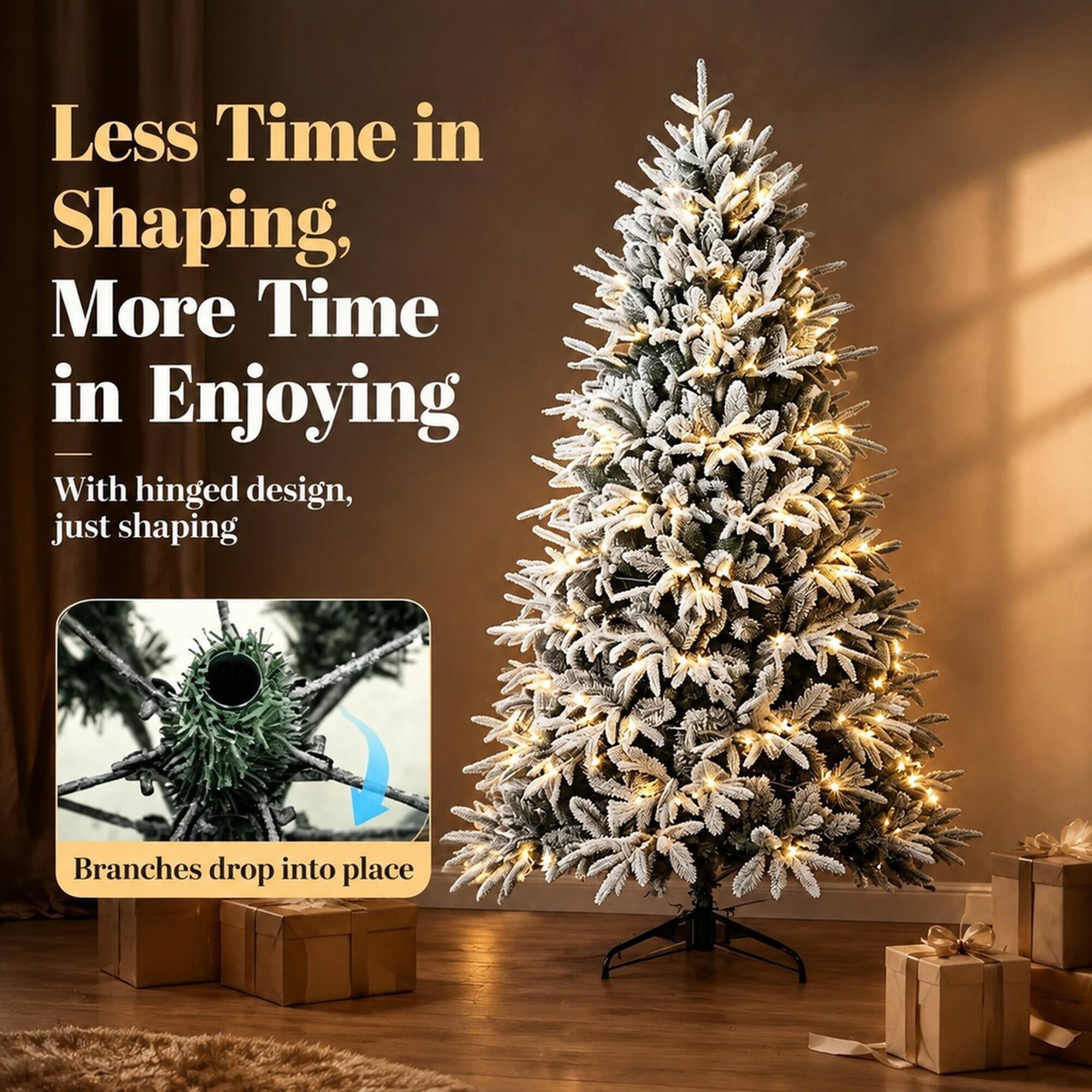 Less Time in Shaping, More Time in Enjoying

With hinged design, just shaping

Branches drop into place